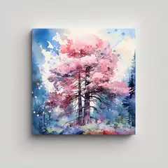 GENERICO - Cuadro Alta Calidad Composición Redwood Tree En 80x80 Cm