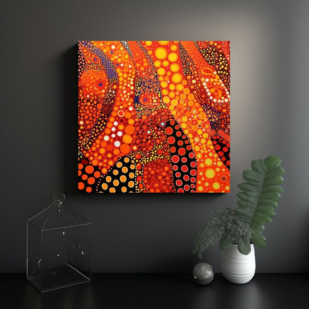 GENERICO - Pinturas Modernas De Espacios Por Yayoi Kusama 70x70 Cm