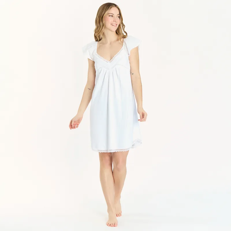 BARBIZON - Camisa de Dormir Emma Blanco