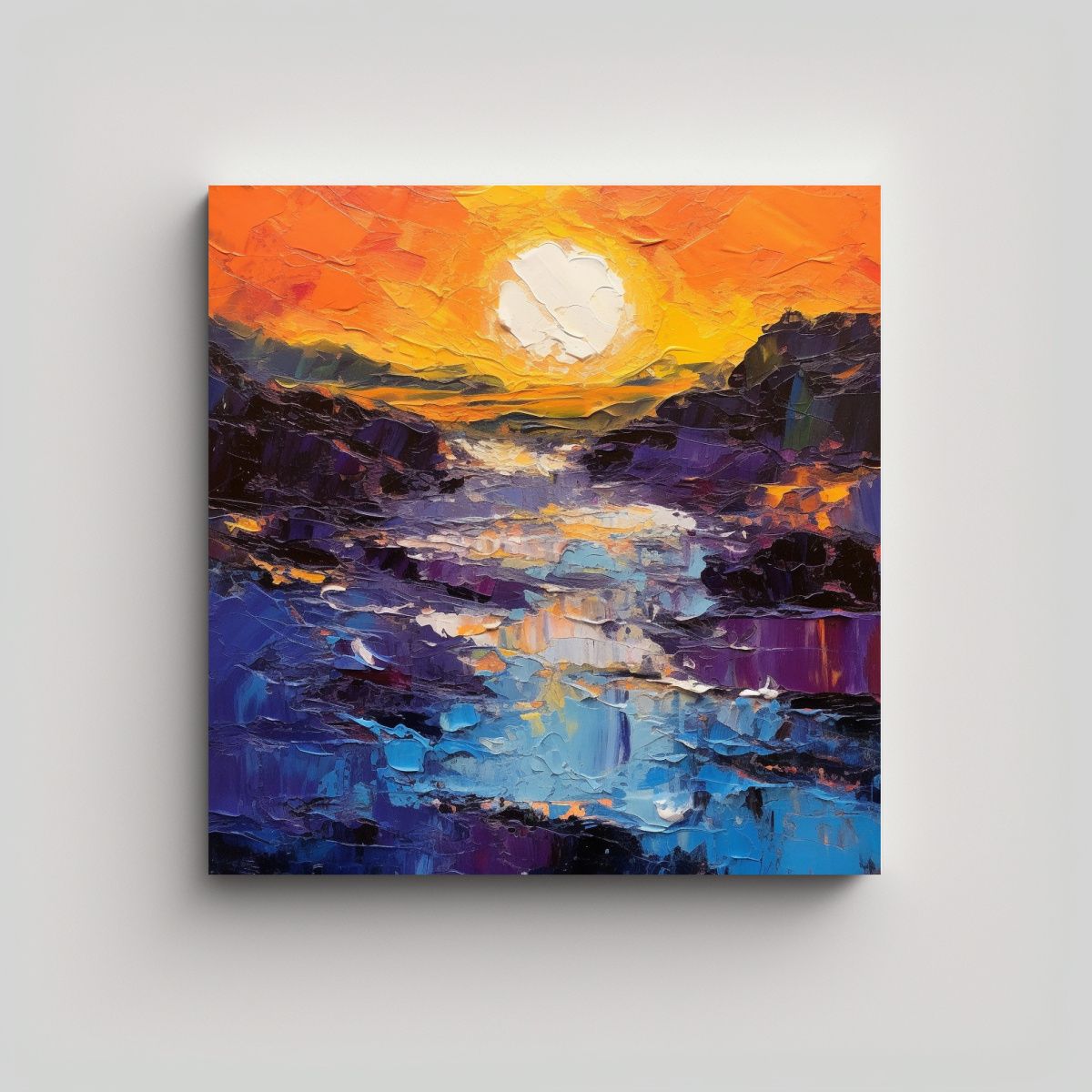 GENERICO - Pinturas Decorativas En Acrílico Sobre Lienzo 90x90 Cm