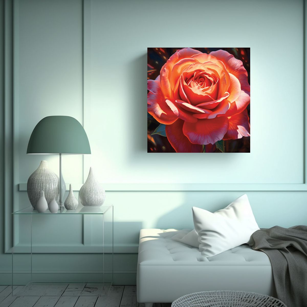 GENERICO - Cuadro Estético Con Retrato Detallado Deleita 70x70 Cm