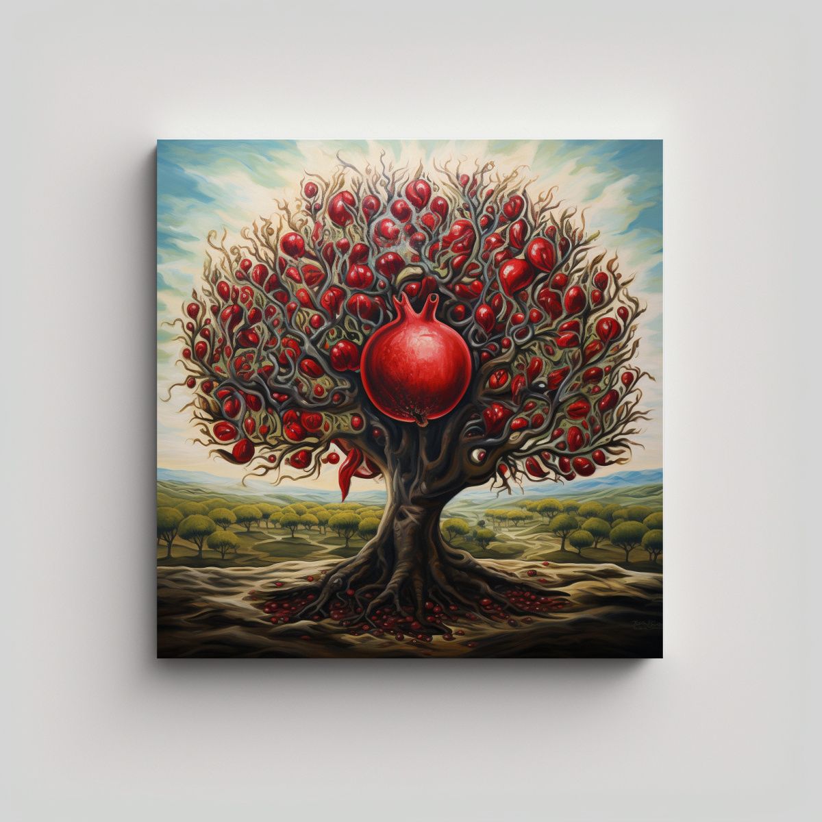 GENERICO - Pintura Abstracta Detallada De Alta Calidad 90x90 Cm