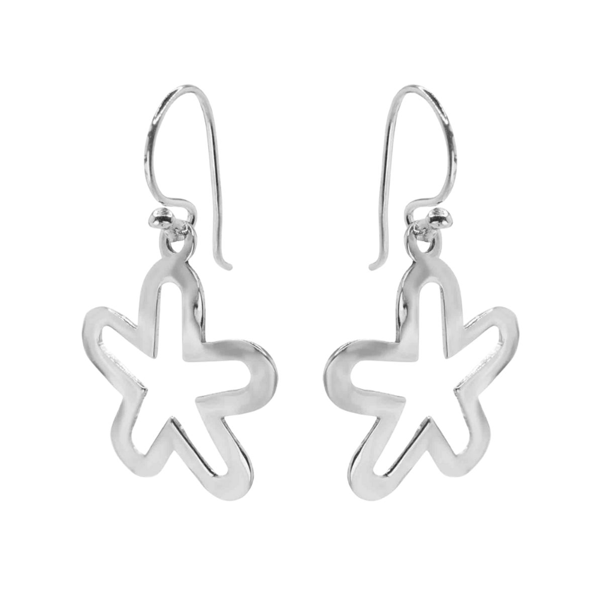 GENERICO - Aros de Plata 925 Diseño Flores Martilladas