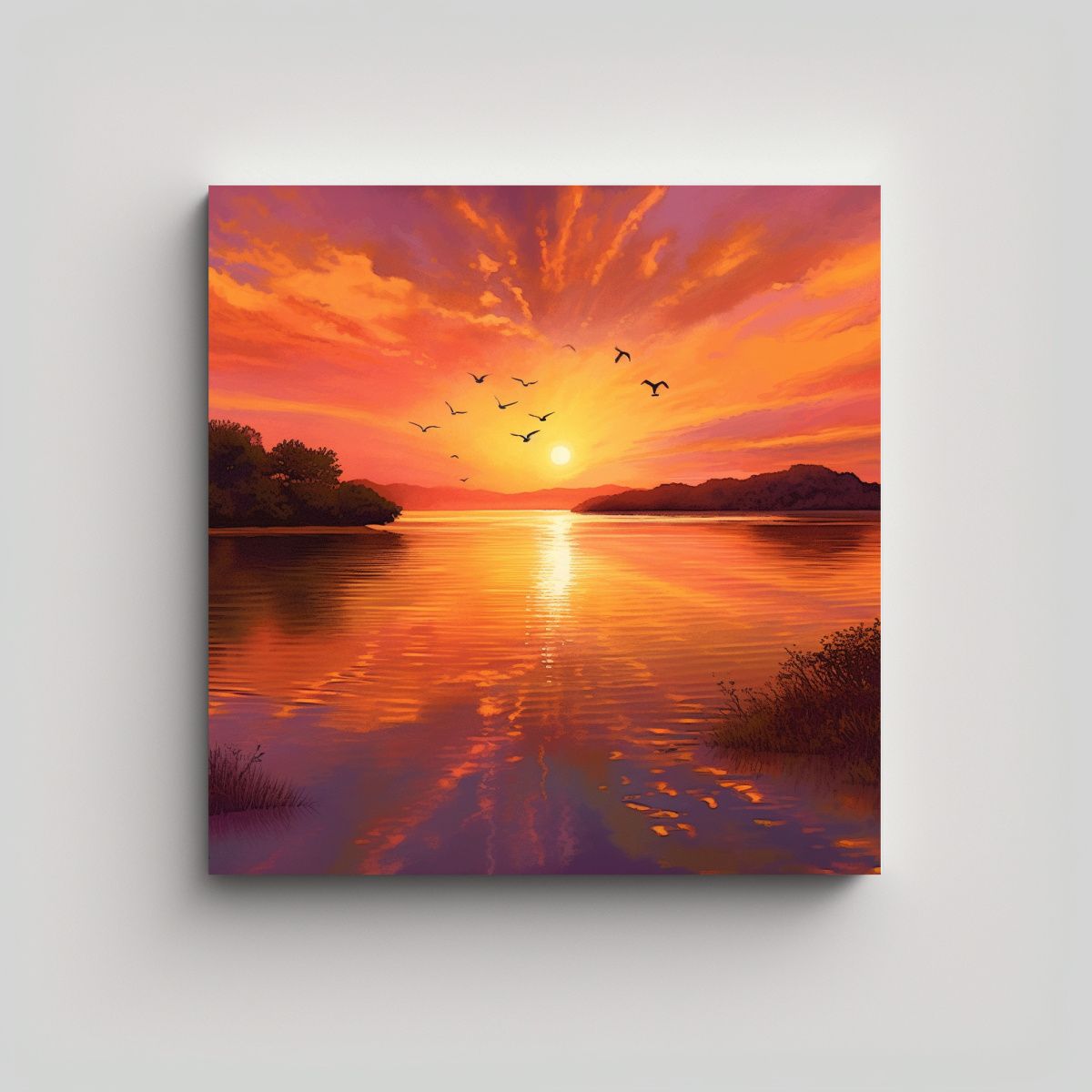 GENERICO - Cuadro Tela Canvas Alegría Arte Digital Realista 70x70 Cm.