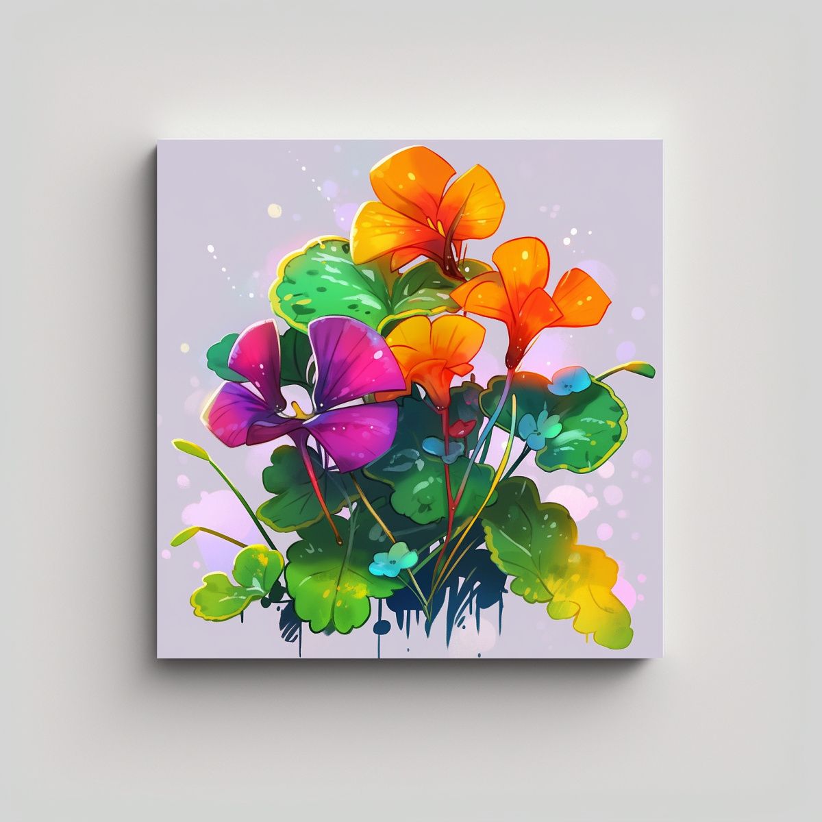 GENERICO - Pinturas De Decoración De Ambiente Neonoir Con 70x70 Cm.