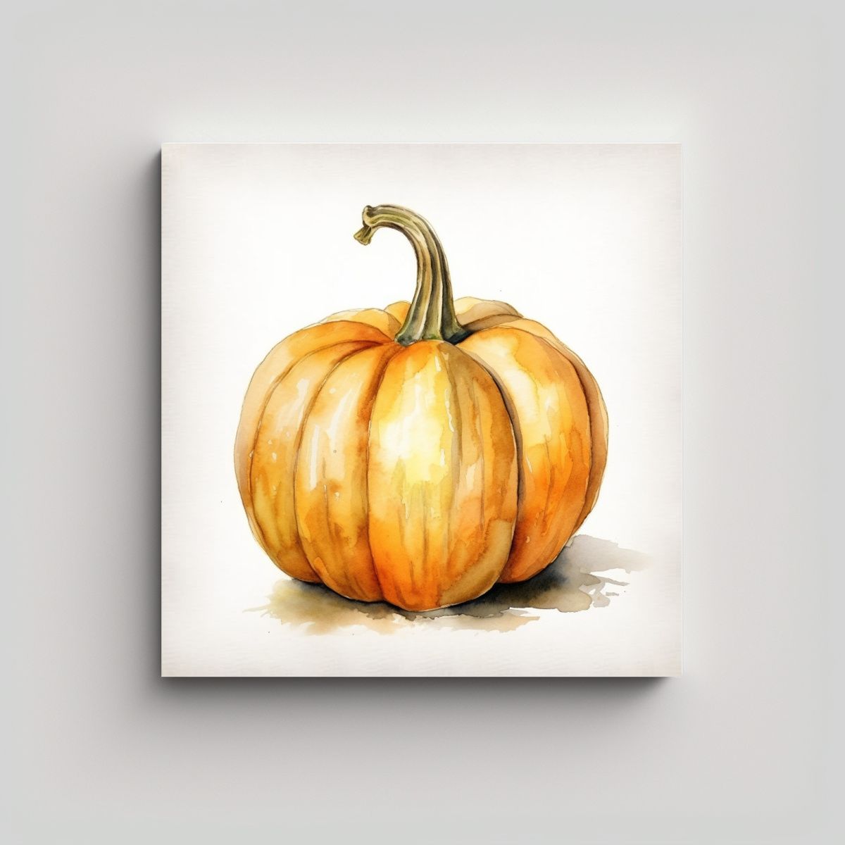 GENERICO - Cuadro Temática Calabaza Acuarela Por Dr J 70x70 Cm