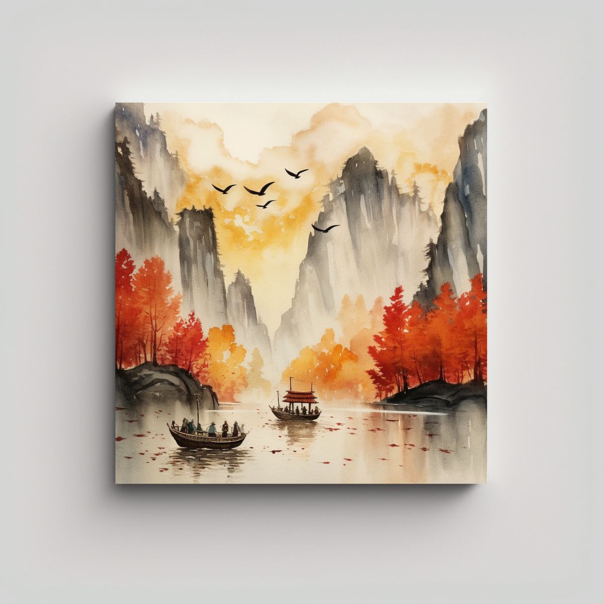 GENERICO - Pinturas Decorativas De Paisajes Montañosos Y 70x70 Cm.