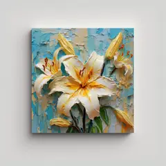 GENERICO - Cuadro Decorativo Canva Galería De Lirios 90x90 Cm