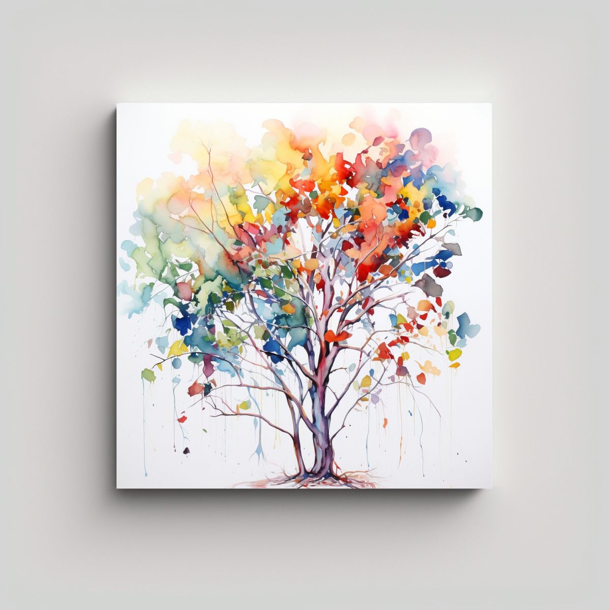 GENERICO - Pintura Abstracta De Composición Finas Líneas 80x80 Cm