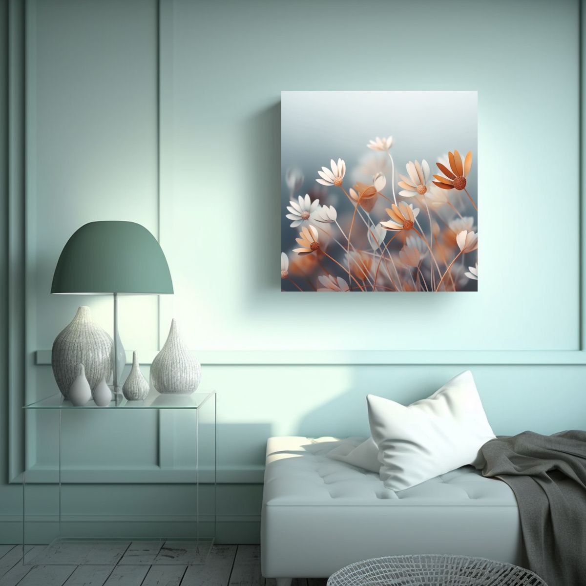 GENERICO - Ilustración Abstracta Con Chamomile En Exclusiva 90x90 Cm