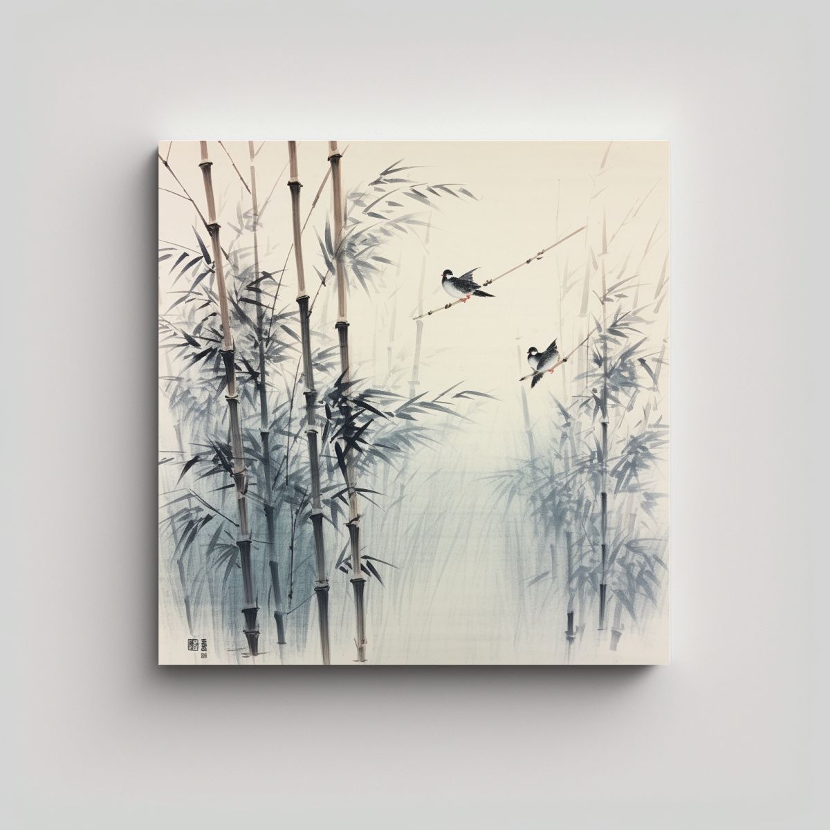 GENERICO - Pinturas De Decoración De Bambú De Tinta De 70x70 Cm
