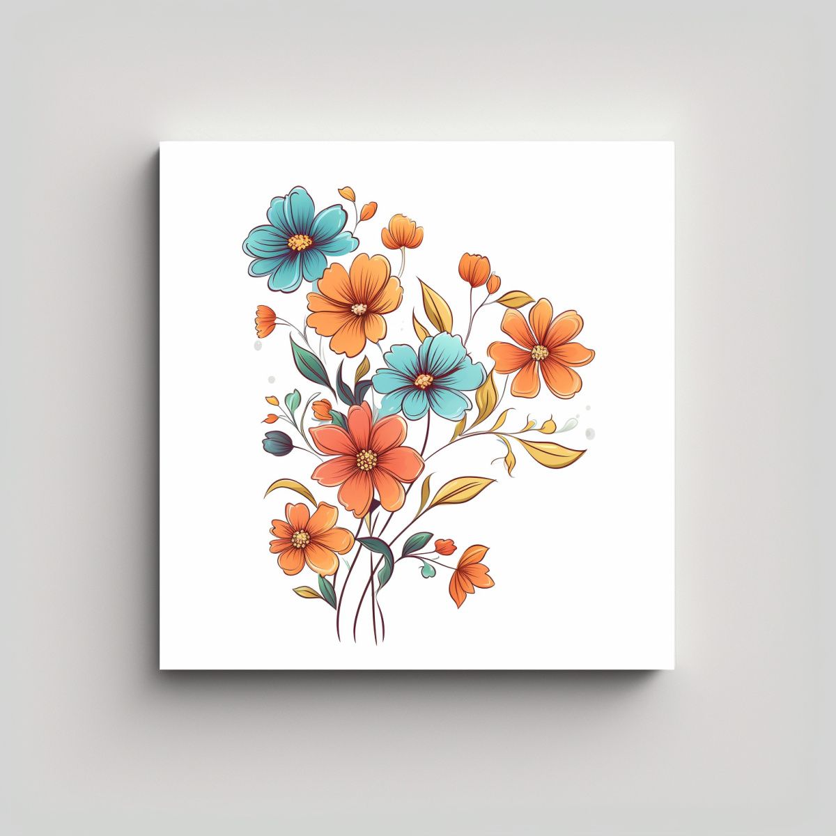 GENERICO - Cuadros Decorativos En Estilo 2D Galería De 80x80 Cm.