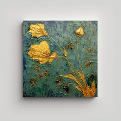 GENERICO - Cuadro Decorativo Estilo Van Gogh Con Motivos De 90x90 Cm