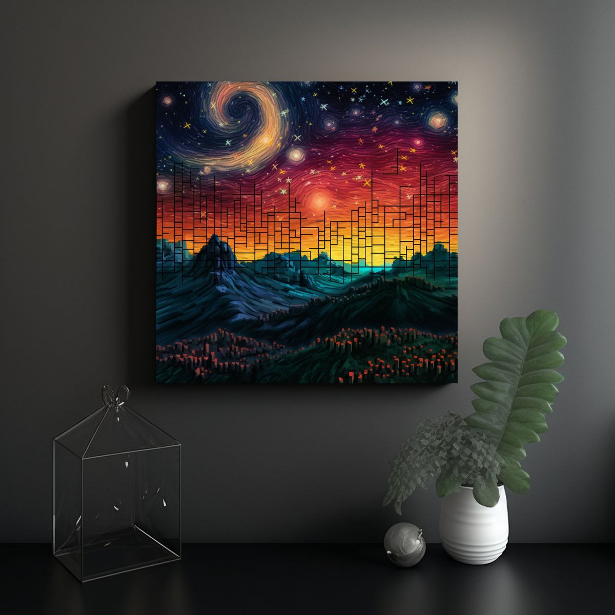 GENERICO - Fotografía De Pared A Veces Las Estrellas No Se 70x70 Cm