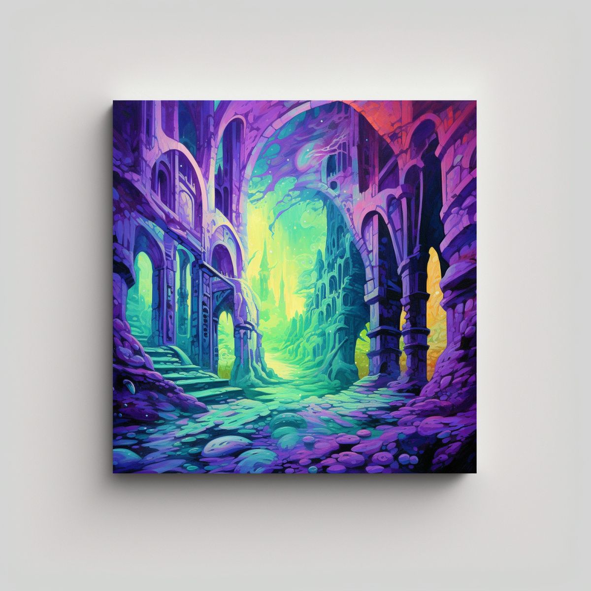 GENERICO - Cuadro Moderno Inspiración Interior De Torre 70x70 Cm