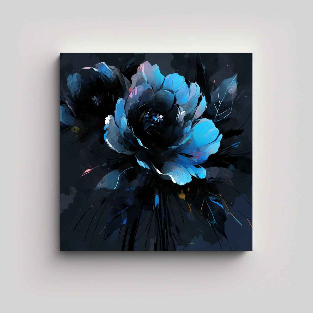 GENERICO - Cuadro Vanguardia Artesanal En Colores Negro Y 90x90 Cm.