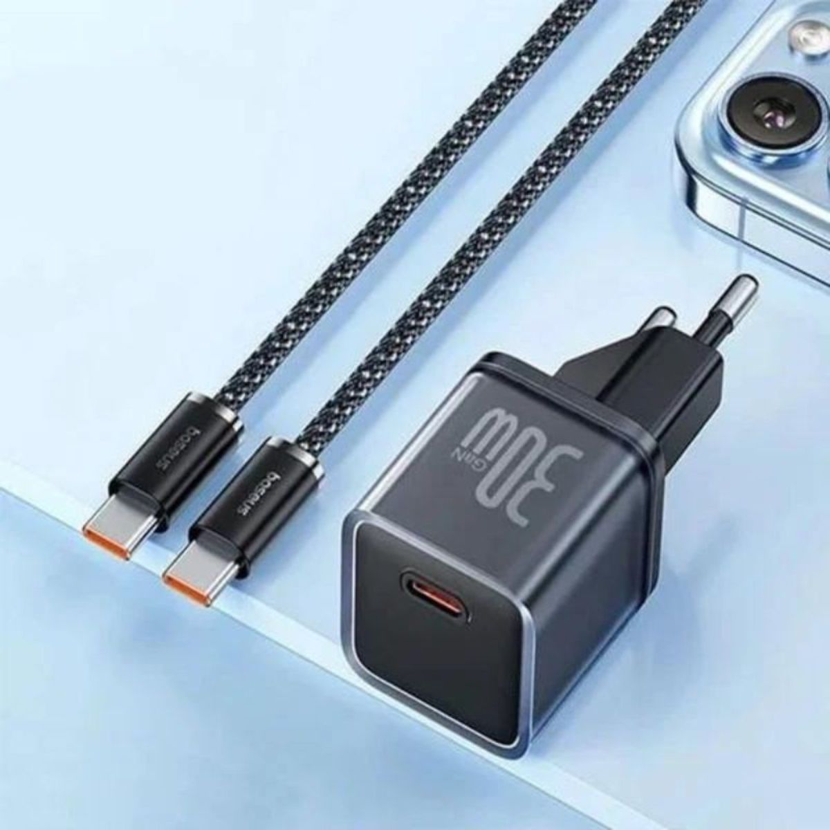 BASEUS - Cargador Rápido Baseus GaN5 Compacto Mini 30W Tipo C - Negro