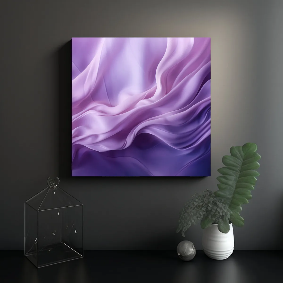 GENERICO - Pinturas Decorativas En Seda Fluida Púrpura 70x70 Cm