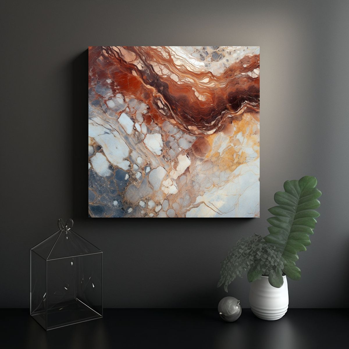 GENERICO - Pinturas Decorativas Elegantes De Textura Mármol 80x80 Cm
