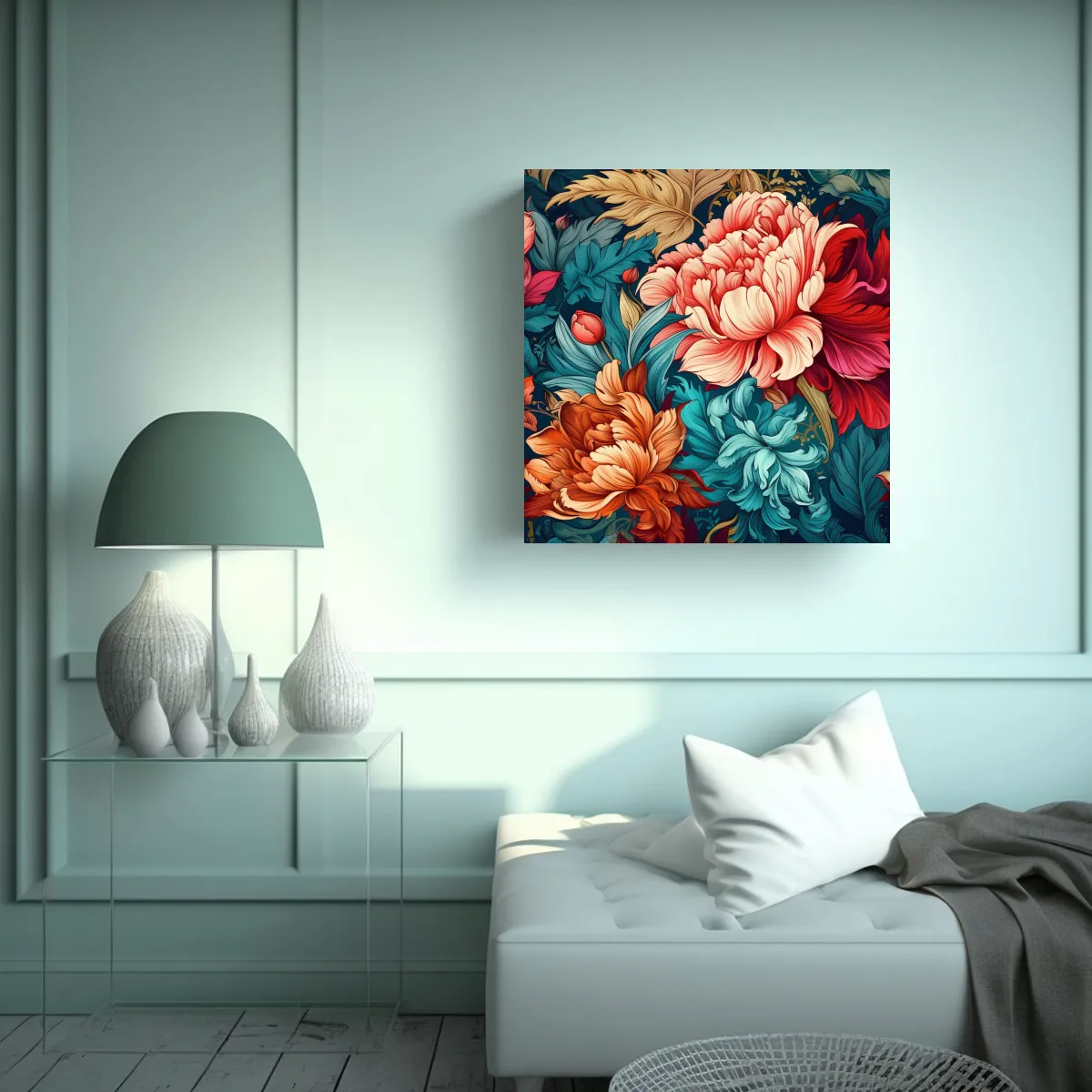 GENERICO - Cuadro Decorativo Floral Expresa Alegría En Tus 70x70 Cm