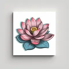 GENERICO - Fotografía De Lienzo Artístico Con Flor De Loto 70x70 Cm