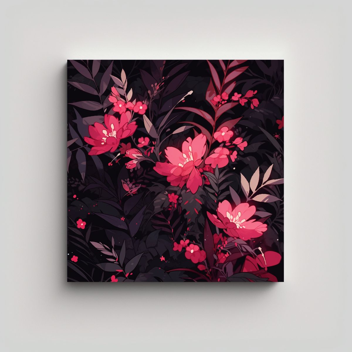 GENERICO - Composición Cuadro Perspectiva Atmosfera Neonoir 80x80 Cm.