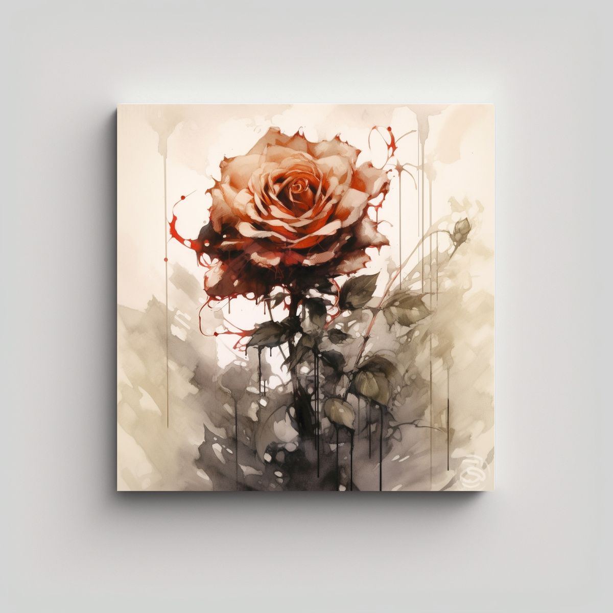 GENERICO - Arte Rosa Luminosa Composición Creativa Estilo 70x70 Cm