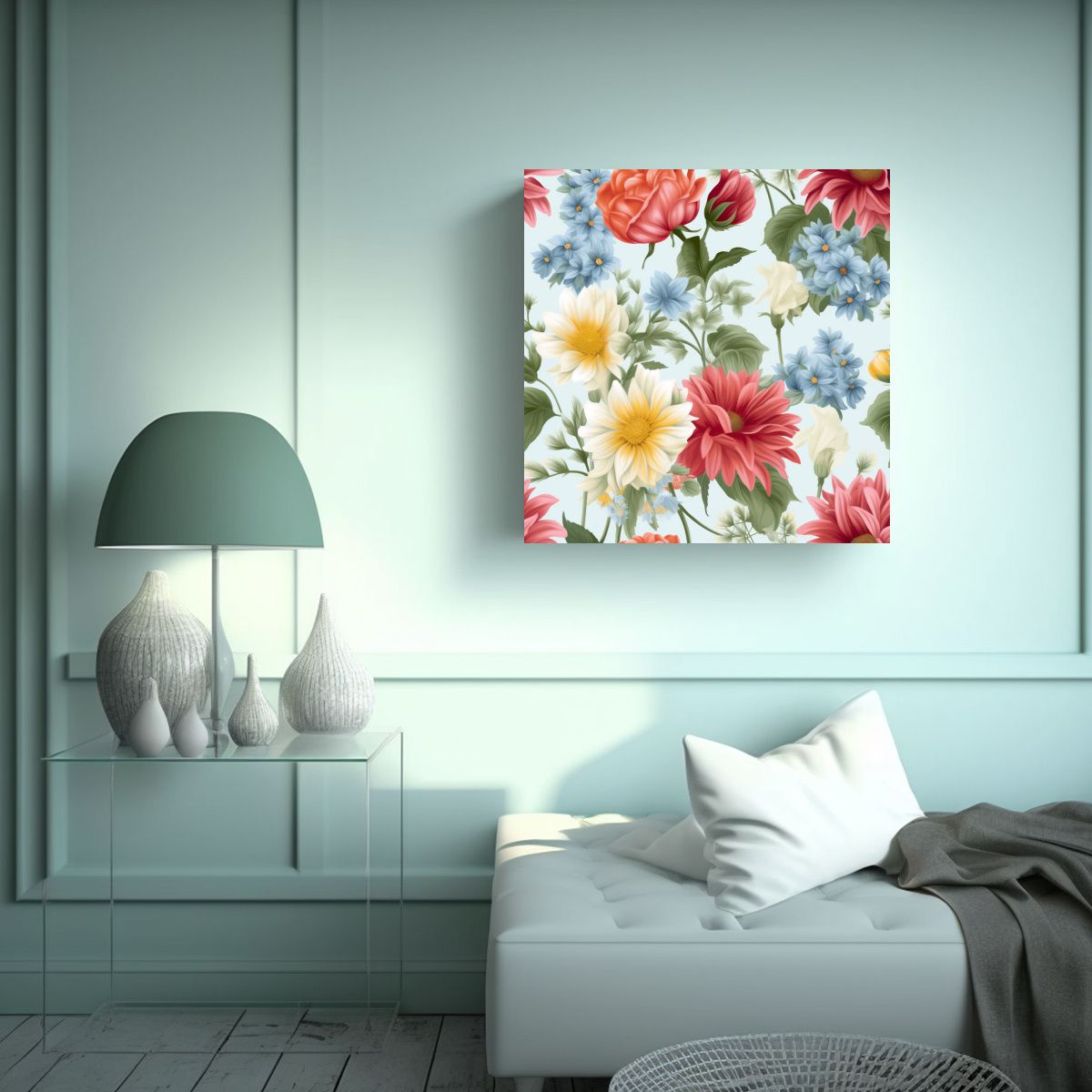 GENERICO - Cuadros De Flores Realistas Y Naturaleza En 90x90 Cm.