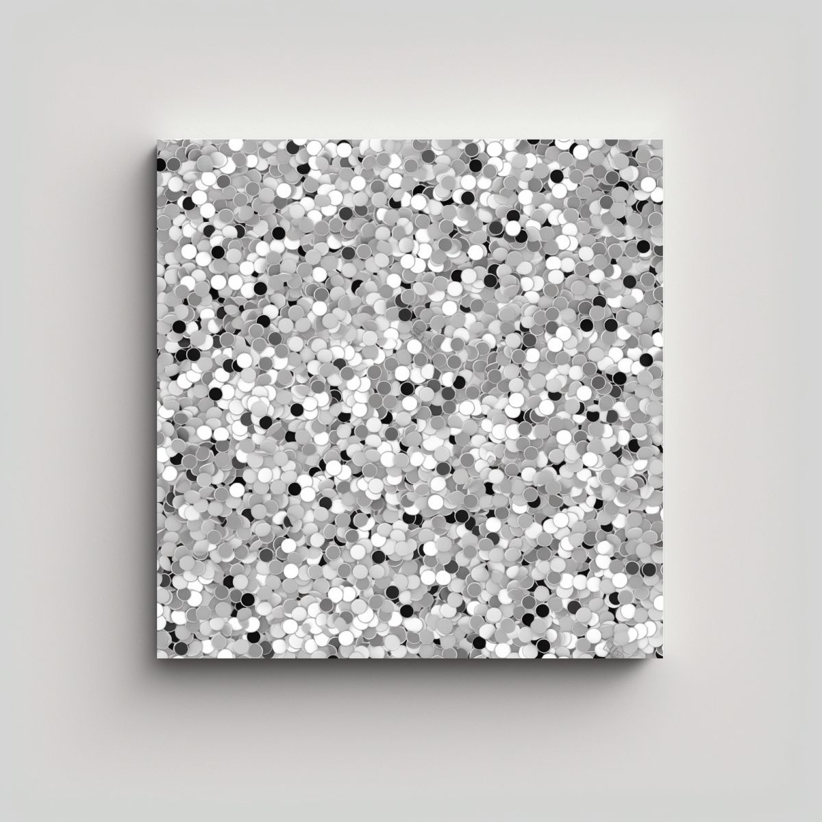 GENERICO - Lienzo Tela Brillo Blanco Contraste Alto 80x80 Cm