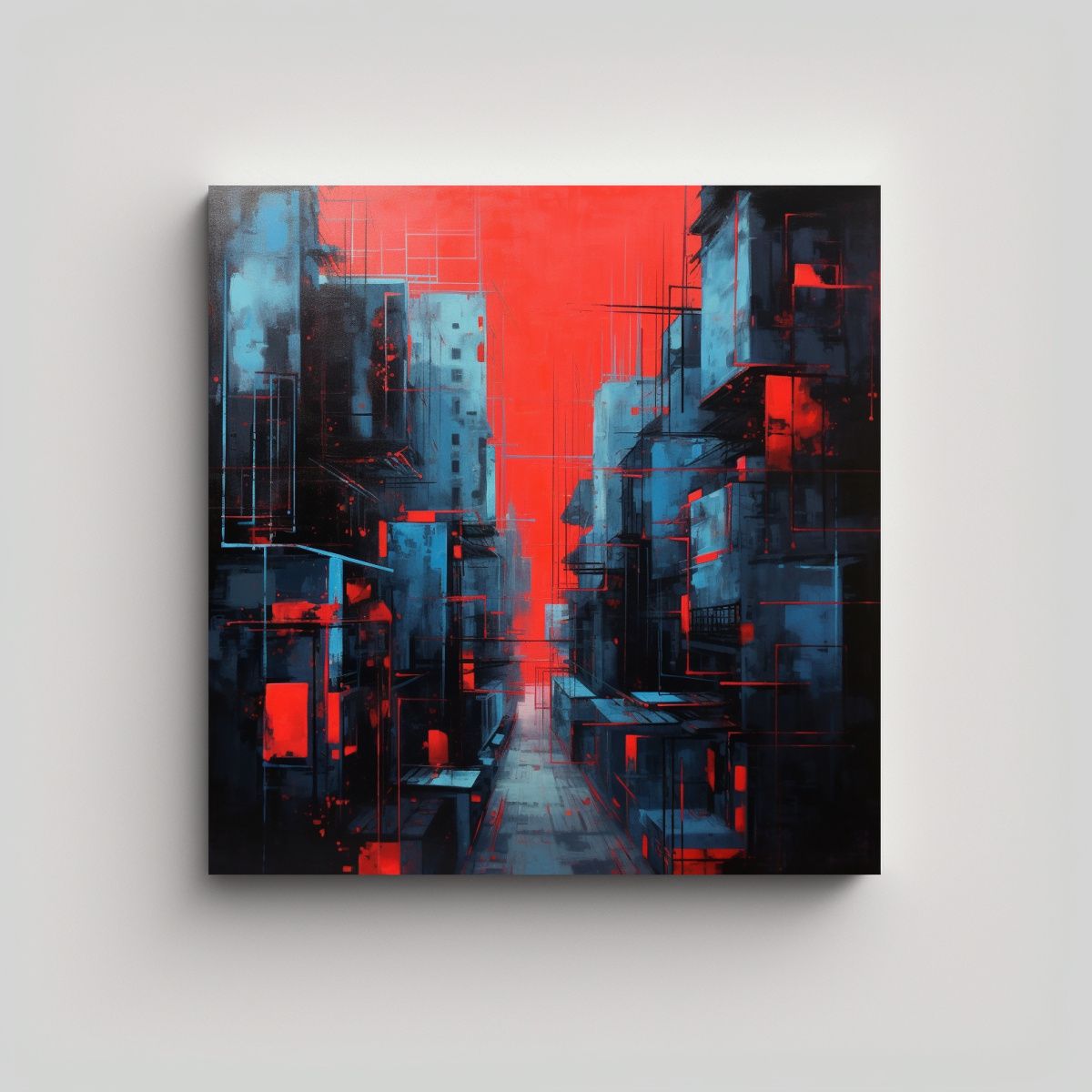 GENERICO - Pinturas Decorativas En Cuadrado Con Esquema De 80x80 Cm