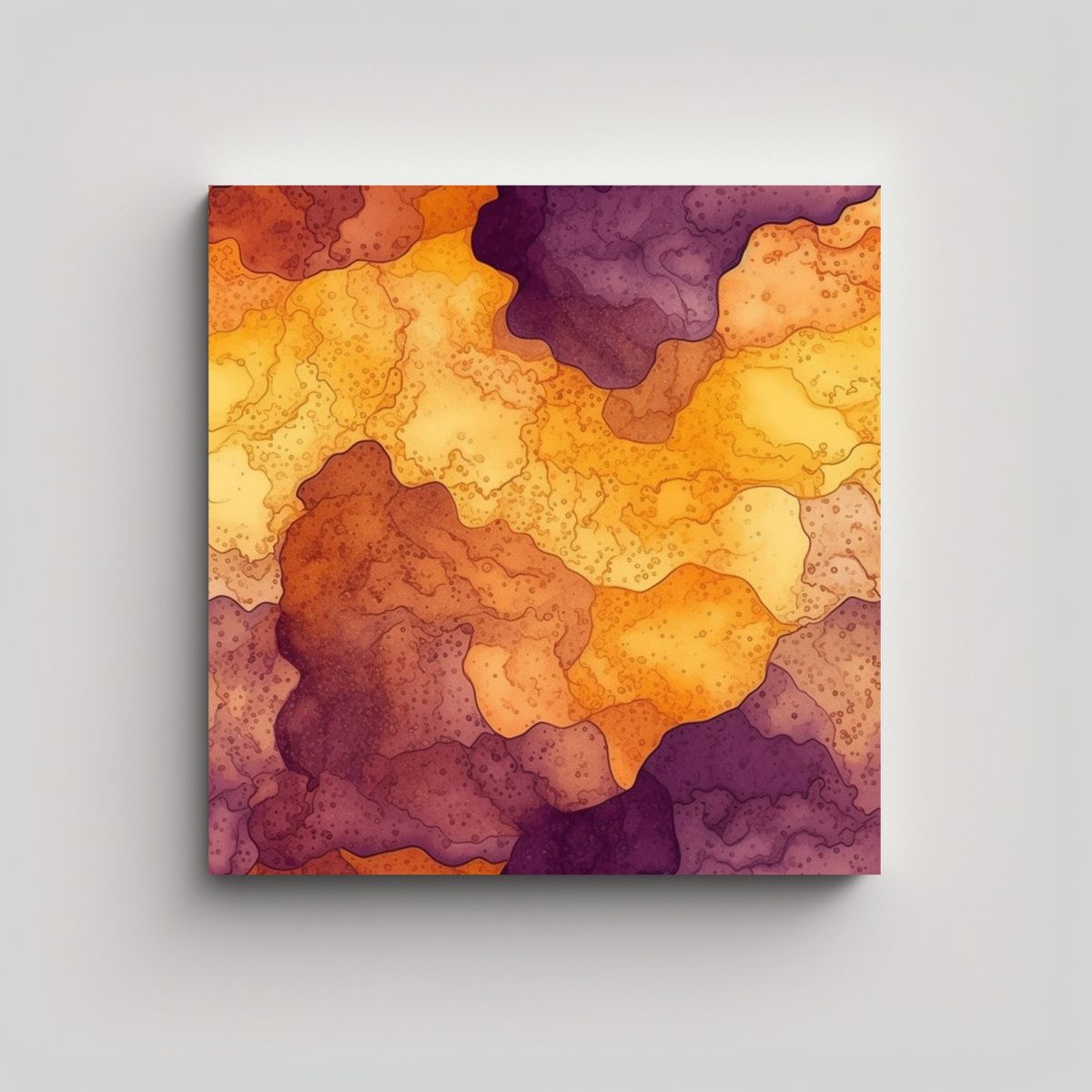 GENERICO - Cuadro Creativo Para Cocina Con Textura De Lava Y 90x90 Cm