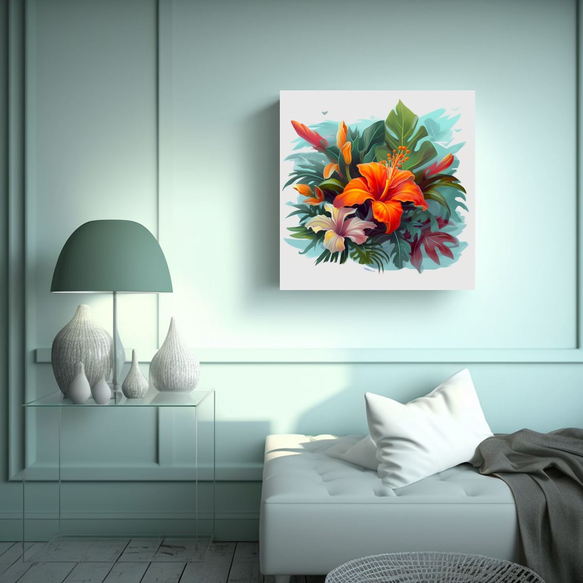 GENERICO - Cuadro Decorativo De Oficina Con Belleza Tropical 70x70 Cm