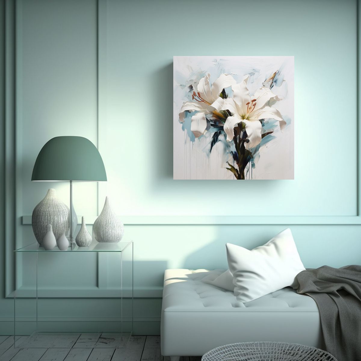 GENERICO - Diseño De Cuarto Arte Expresionista De Ramo De 70x70 Cm