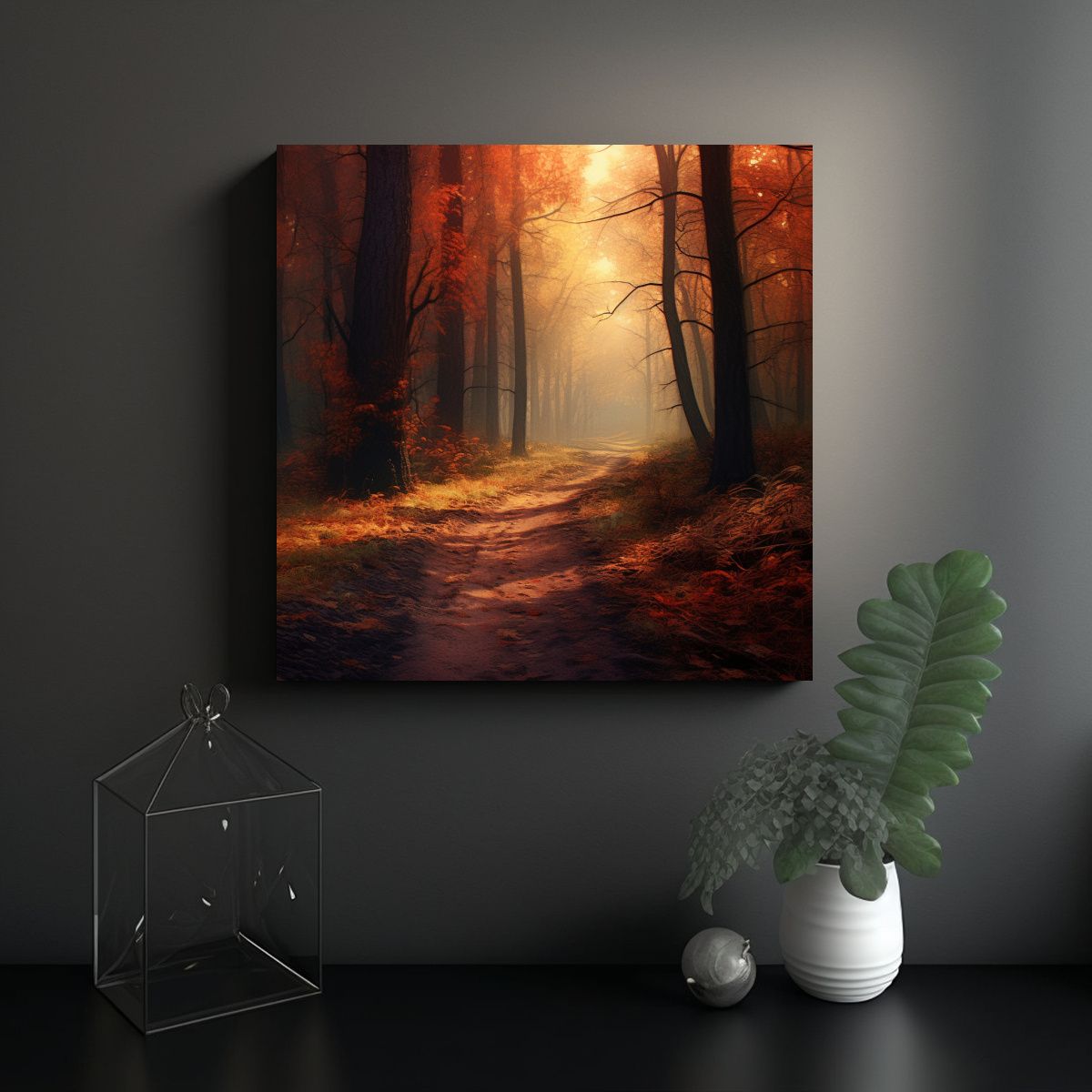 GENERICO - Pinturas De Madera Otoñal Abstractas Y Clásicas 90x90 Cm