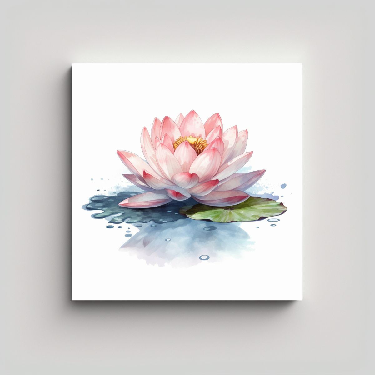 GENERICO - Arte De Loto Flotante En Agua Gama De Colores 80x80 Cm.