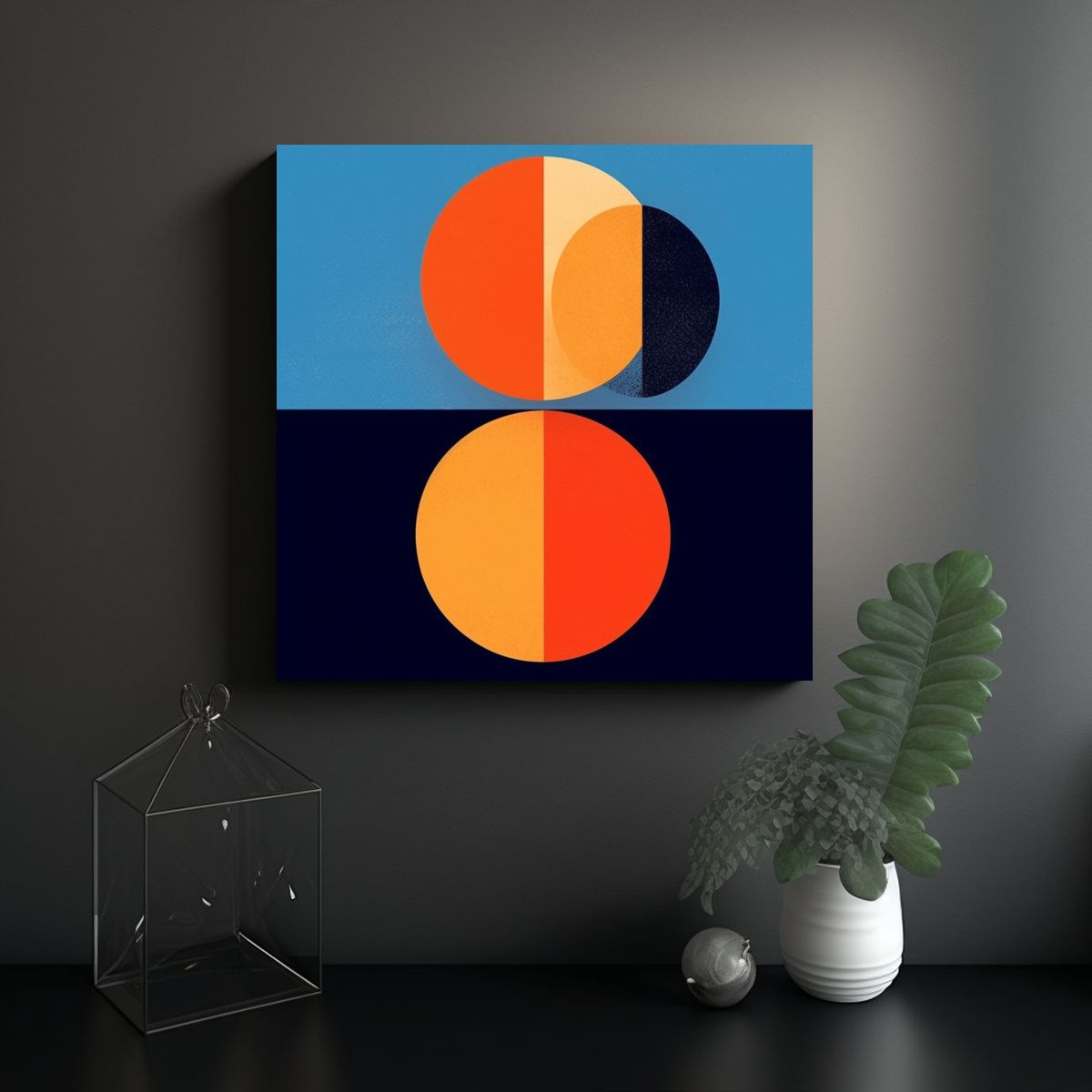 GENERICO - Cuadro Belleza Acuarela Bastidor Paul Rand 70x70 Cm