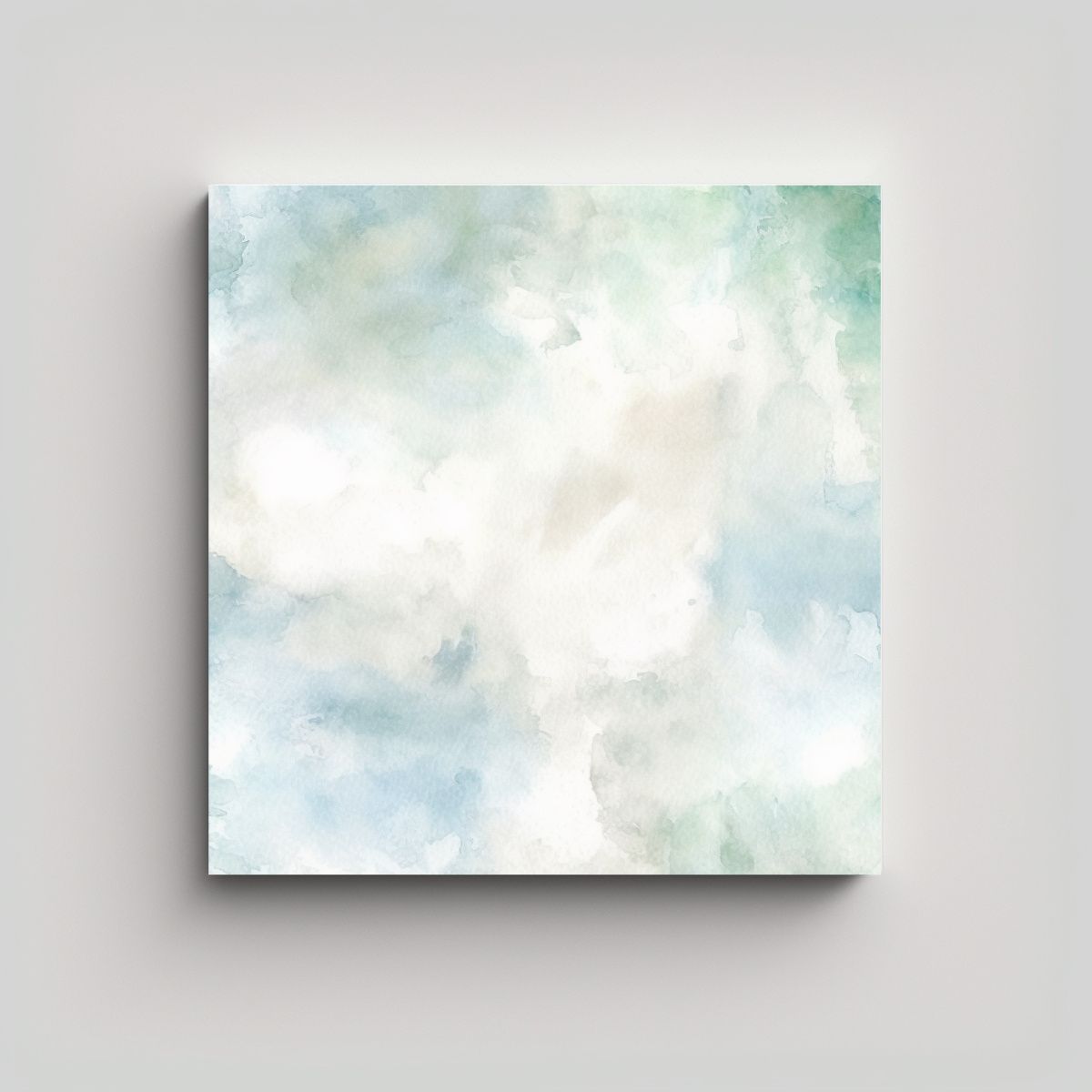 GENERICO - Cuadro Decorativo Figuras Acuarela Fondo Blanco 90x90 Cm