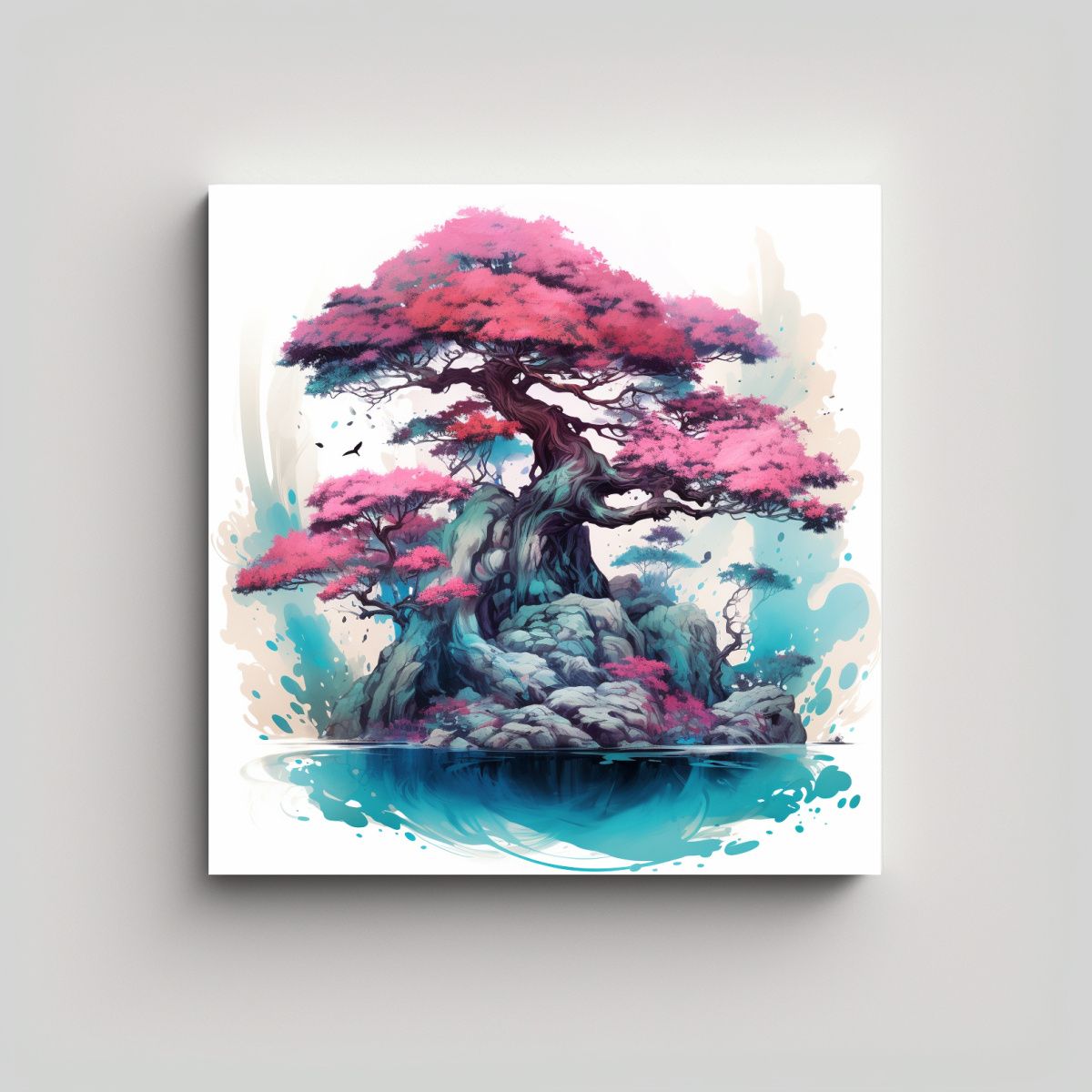 GENERICO - Pintura Abstracta De Expresión Simétrica De Un 70x70 Cm