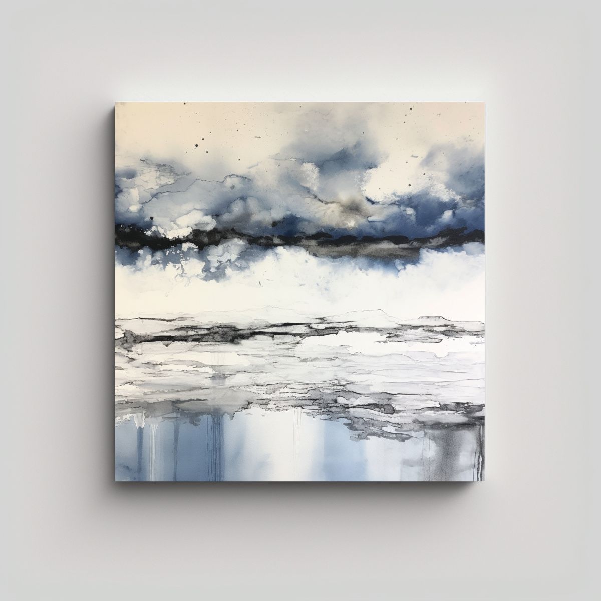 GENERICO - Pintura Acuarela Moderna Minimalista Fluidez De 80x80 Cm