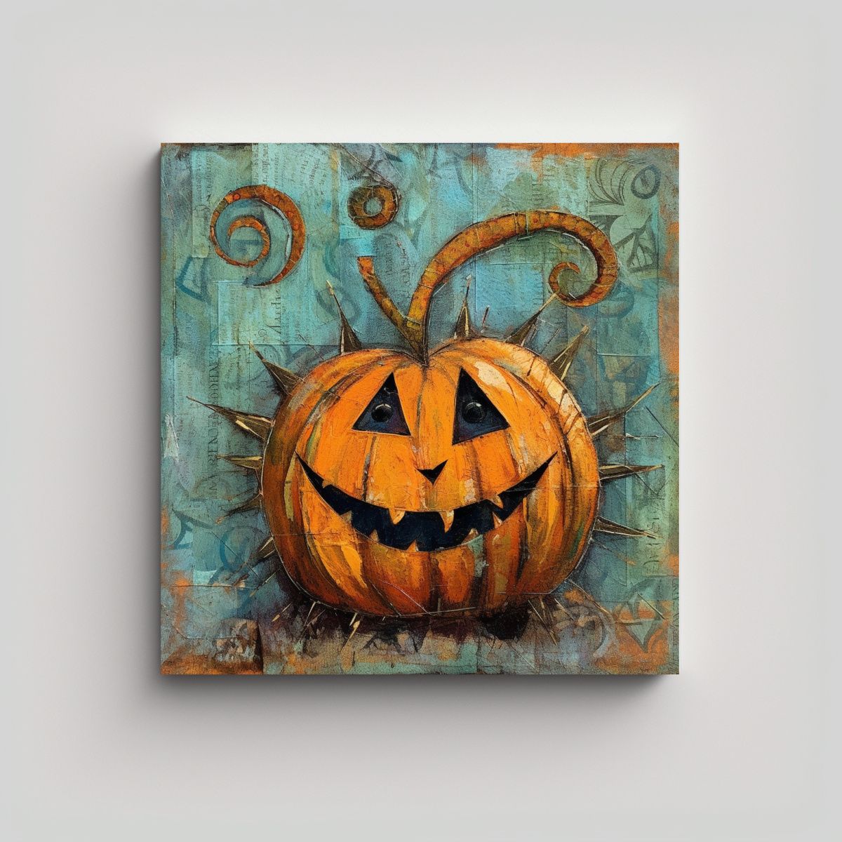 GENERICO - Cuadro En Bastidor Tema Halloween Estilo Mixto 90x90 Cm