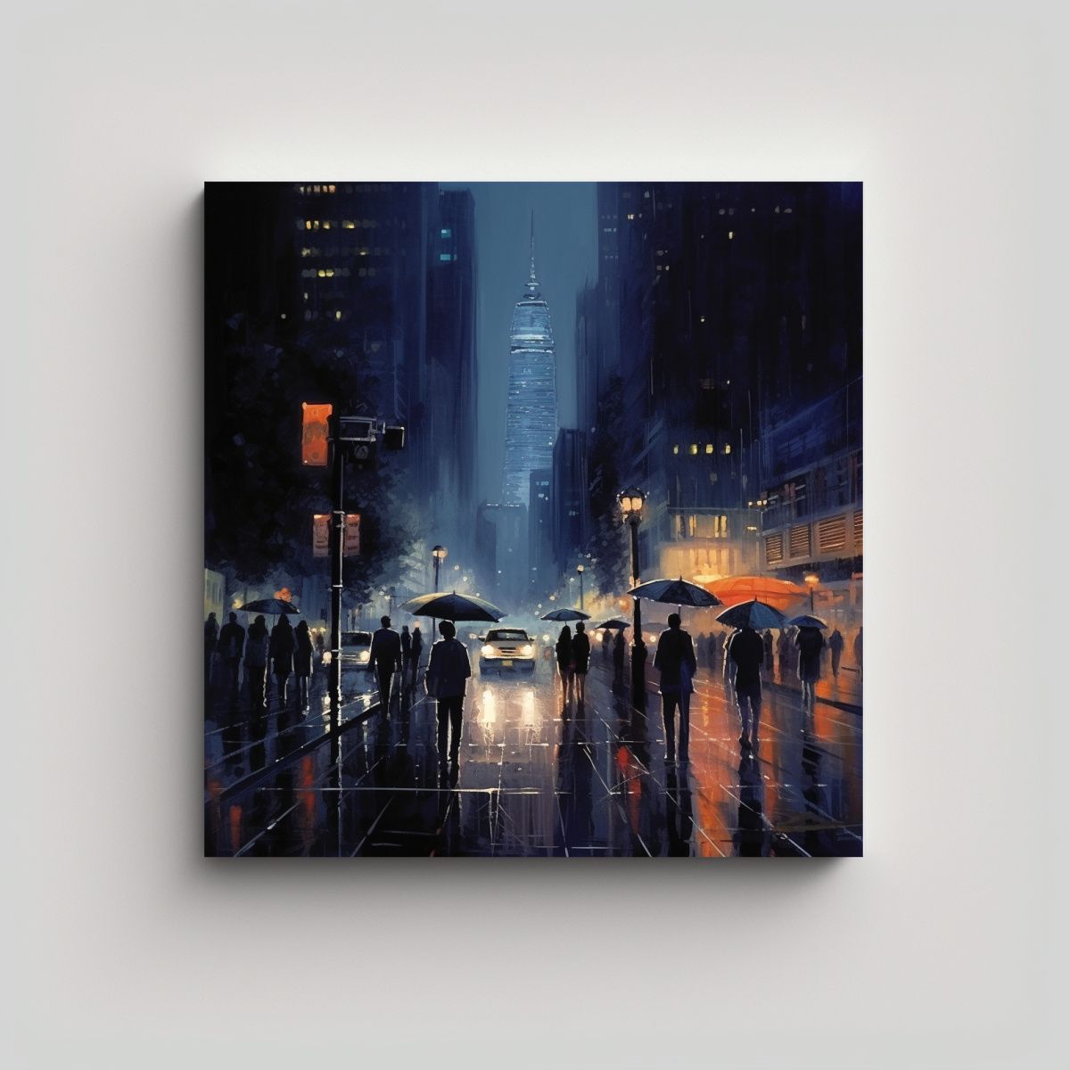 GENERICO - Pinturas De Decoración Urbana Nocturna De La 80x80 Cm.