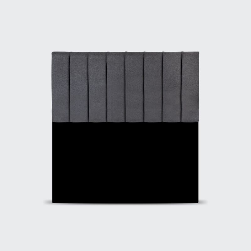 GENERICO - Respaldo de cama 2 plazas Tubular Gris