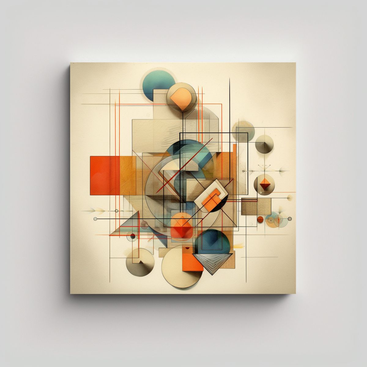 GENERICO - Pinturas Decorativas Estilo Geométrico 90x90 Cm.