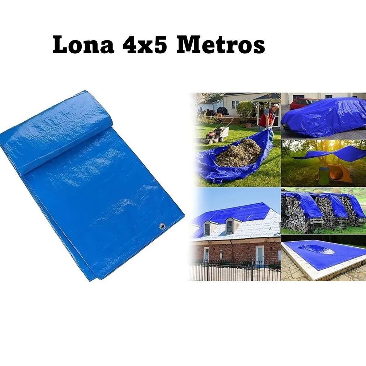 GENERICO - X2 Lona Cobertor Multiuso Impermeable 4x5 Mts Con Ojetillos