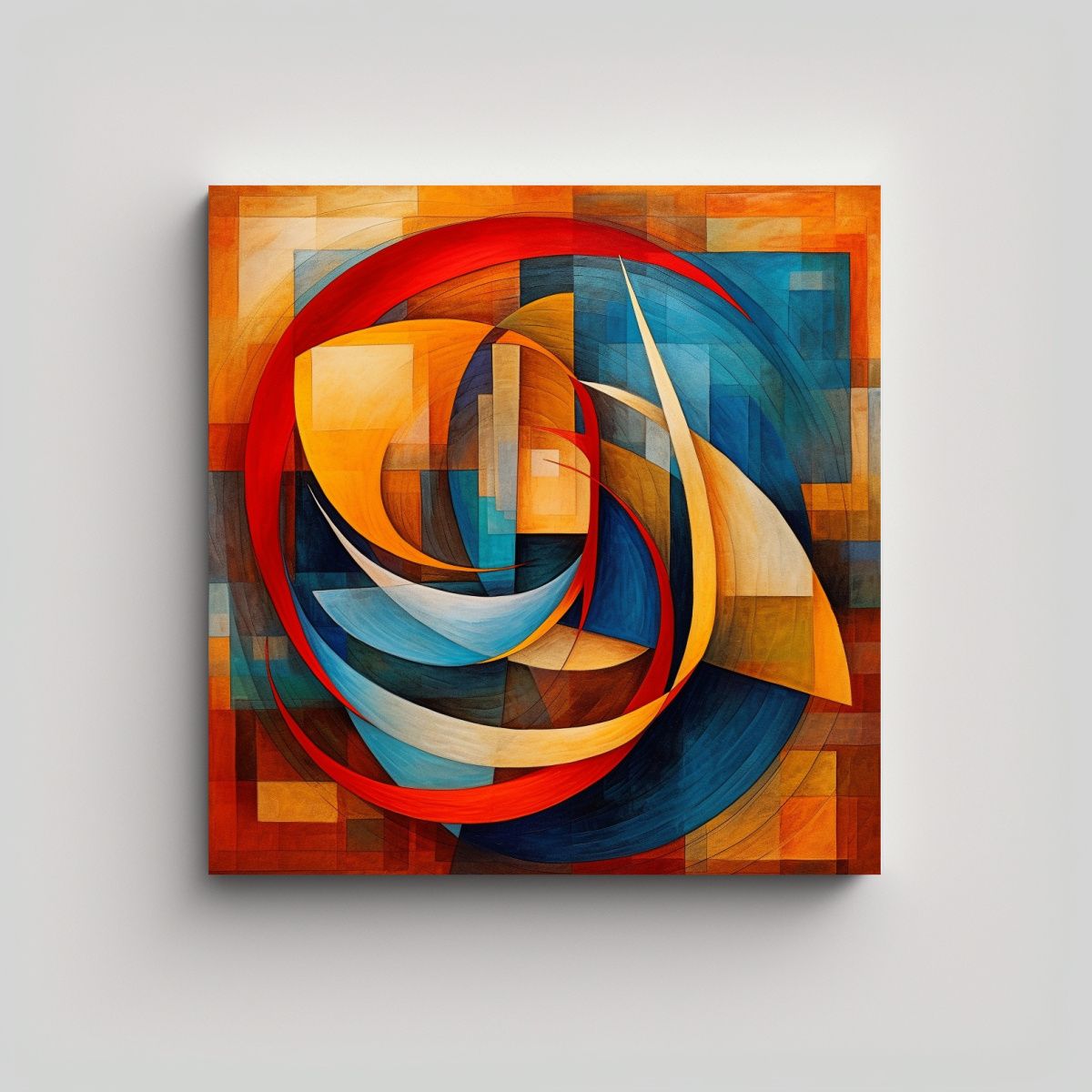 GENERICO - Cuadros Abstractos De Textura En Lienzo Modernos 80x80 Cm