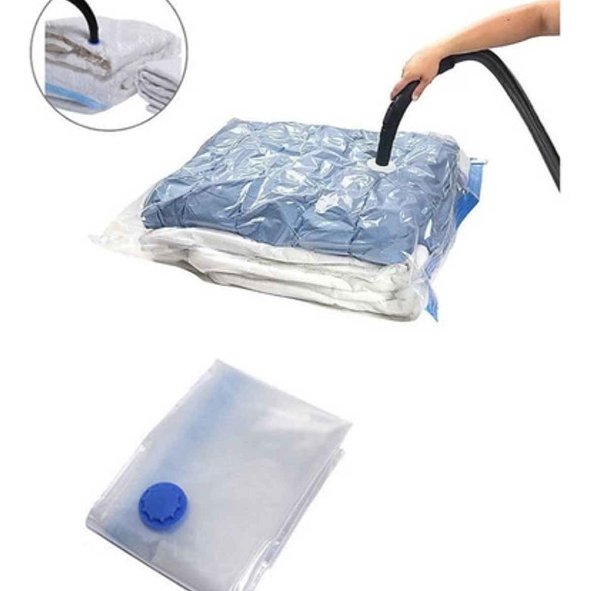 GENERICO - Pack 6 Bolsas Vacio 60x80cm Ropa Frazadas Plumones Ahorra Espacio Armario Viaje