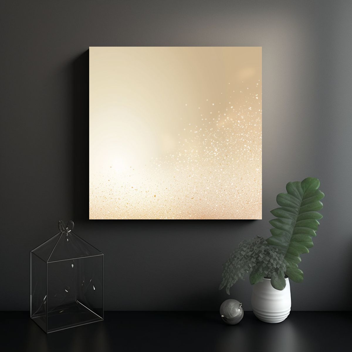 GENERICO - Fondo Gradiente Beige Claro Con Brillo Para 80x80 Cm