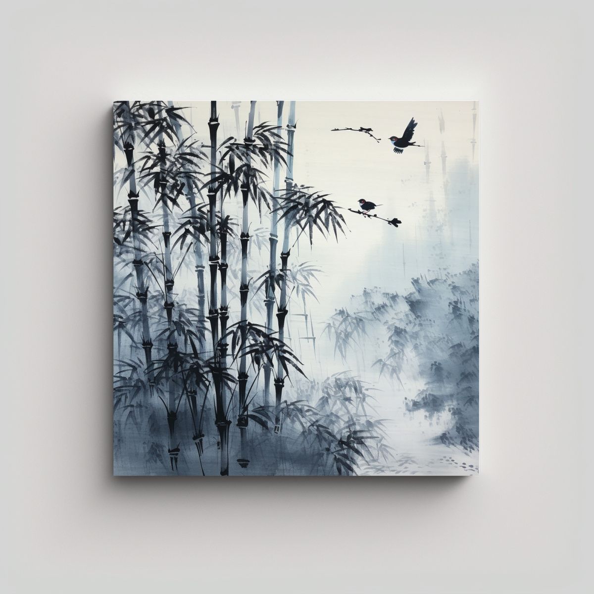 GENERICO - Pintura De Bambú En Tinta Inspirada En Zheng 70x70 Cm
