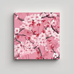 GENERICO - Ilustración Anime De Cerezos Japoneses Para 90x90 Cm