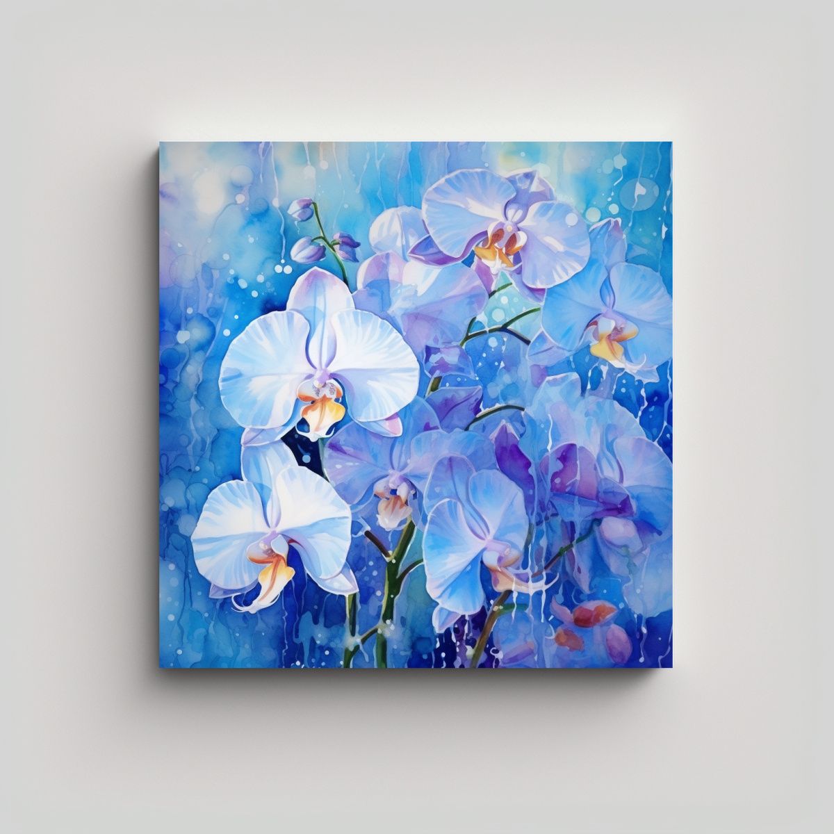 GENERICO - Cuadro De Composición Armónica De Orquídeas 80x80 Cm